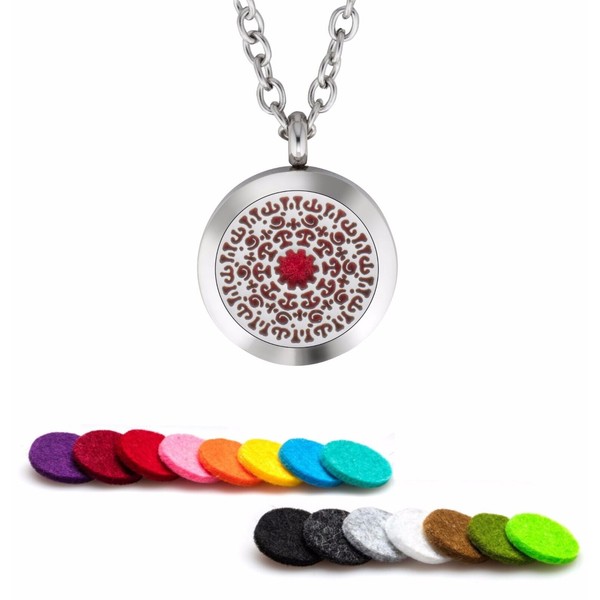 Essential Oil Diffuser Necklace Pendant Stainless Steel Aromatherapy Grace