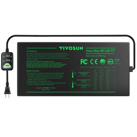 VIVOSUN 48"x20.75" Seedling Heat Mat with Built-in Temperature Controller, UL & MET-Certified Waterproof Plant Heating Pad for Germination, Hydroponics, Brewing, Breeding, and Greenhouses