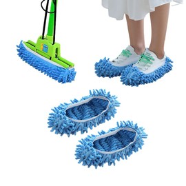 1/2 Pair Lazy Mop Slipper Floor Polishing Cleaning Sock Shoe Mopping Slipper Cover - Chenille Mop Slippers