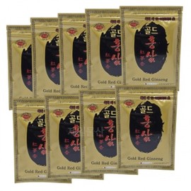 20 Gold Red Ginseng Pads, Red Ginseng Herbal Ingredients Healthy Fomentation Patch 9
