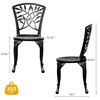 DWVO Outdoor Cast Aluminum Outdoor Chairs Set of 2, All-Weather