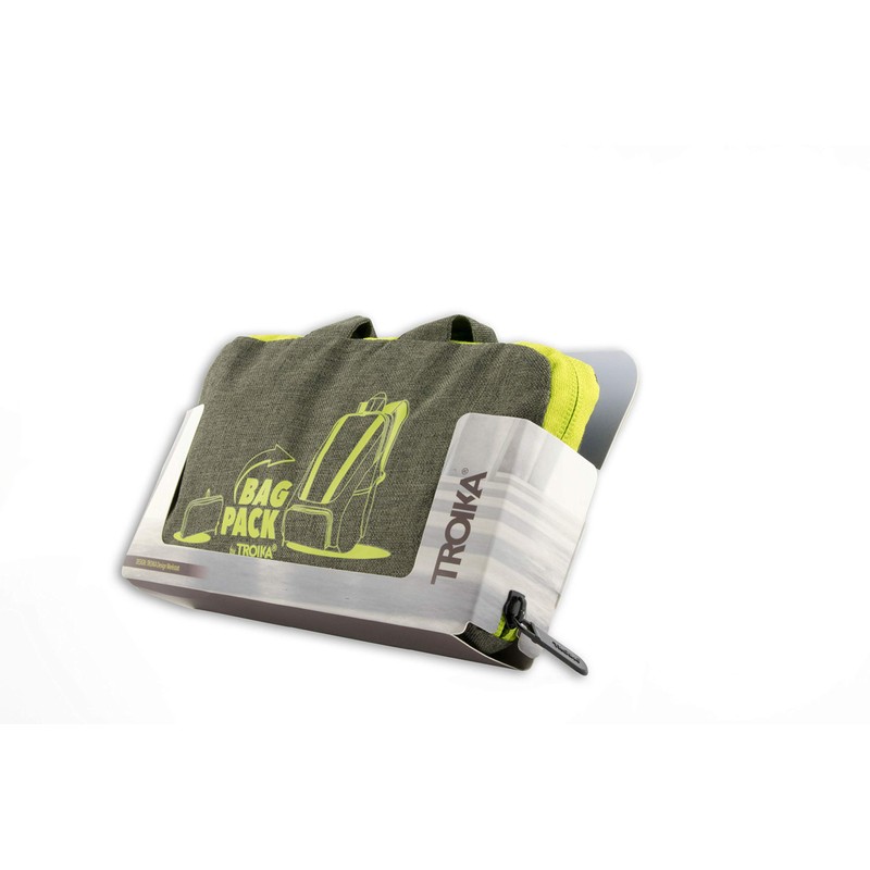 TROIKA Unisex Bagpack Backpack (Pack of 1), Green, Modern