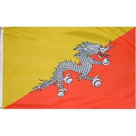 Bhutan Flag Polyester 3 ft. x 5 ft.