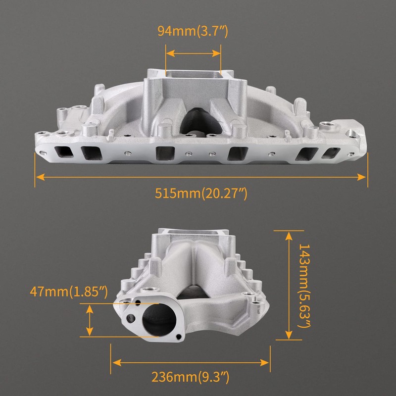 Dokili Intake Manifold Single Plane High Rise SBF for Ford