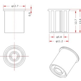 Techno Banes RCA Type Pin Plug Cable Caps (Clear) 6pcs/pack RCATCK-W0-6