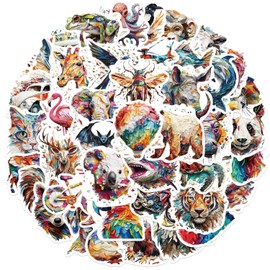 PNGIF Psychedelic Stickers Pack of 50 Waterproof Graffiti Animals Stickers for Scrapbook Laptop Suitcase Skateboard Bicycle Motorcycle Snowboard MacBook Fridge