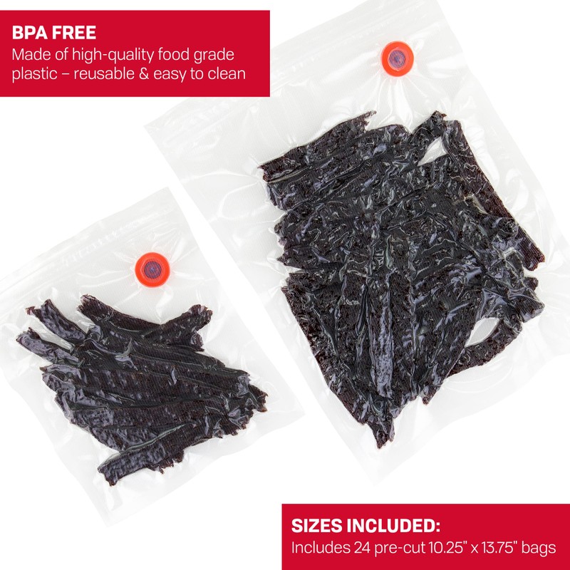 Nesco VS-11HB, Handheld Vacuum Sealer Bags, Large, 24 pack