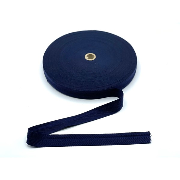 Navy Cotton Blend Binding Apron Herringbone Twill Webbing Tape Sew Strap 25mm Wide 1"- 5 metres