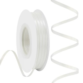 Rilisili - Cinta de satén de poliéster de doble cara de 1/8 pulgadas, 50 yardas, cintas de satén para envolver regalos, manualidades, bodas, invitaciones, ramo de flores, decoración del hogar, costura