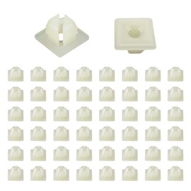 KANDUJIMU 50 PCS License Plate Nylon Screw Inserts, Front and Back License Plate Nut Bracket Clip Fasteners, Nylon Screw Inserts for Securing License Plates, Universal Car Accessories