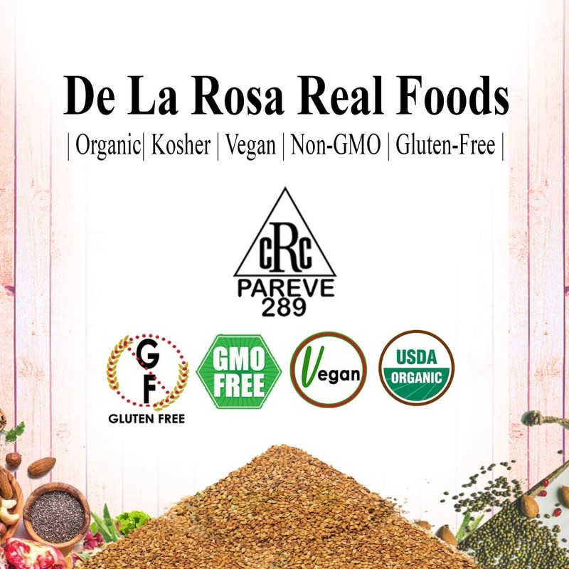 De La Rosa 613 Organic Toasted Sesame Oil, Cold Pressed,Unrefi