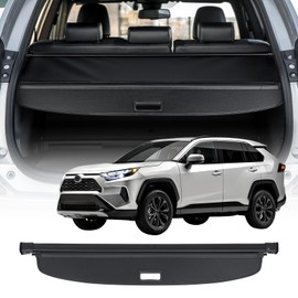 VEVOR Cargo Cover for 2019-2024 2025 Toyota RAV4 Accessories, Carbon Fiber Texture Retractable Trunk Cover for Toyota RAV4 5-Seater, Anti-Peeping Luggage Privacy Shield and Security Shade