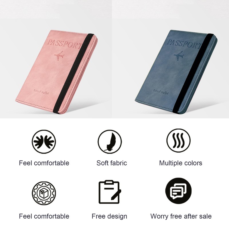 Souvik Passport Holder with RFID Blocker, Secure Passport Case for
