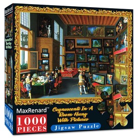 MaxRenard Game Jigsaw Puzzle 1000 Pieces for Adult Oil Painting Collection Cognoscenti in A Room Hung with Pictures Famous Artwork Toy