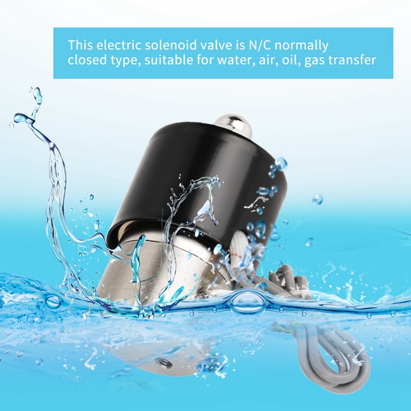 DC 12V G1/4" Stainless Steel 304 Normally Closed Electric Solenoid