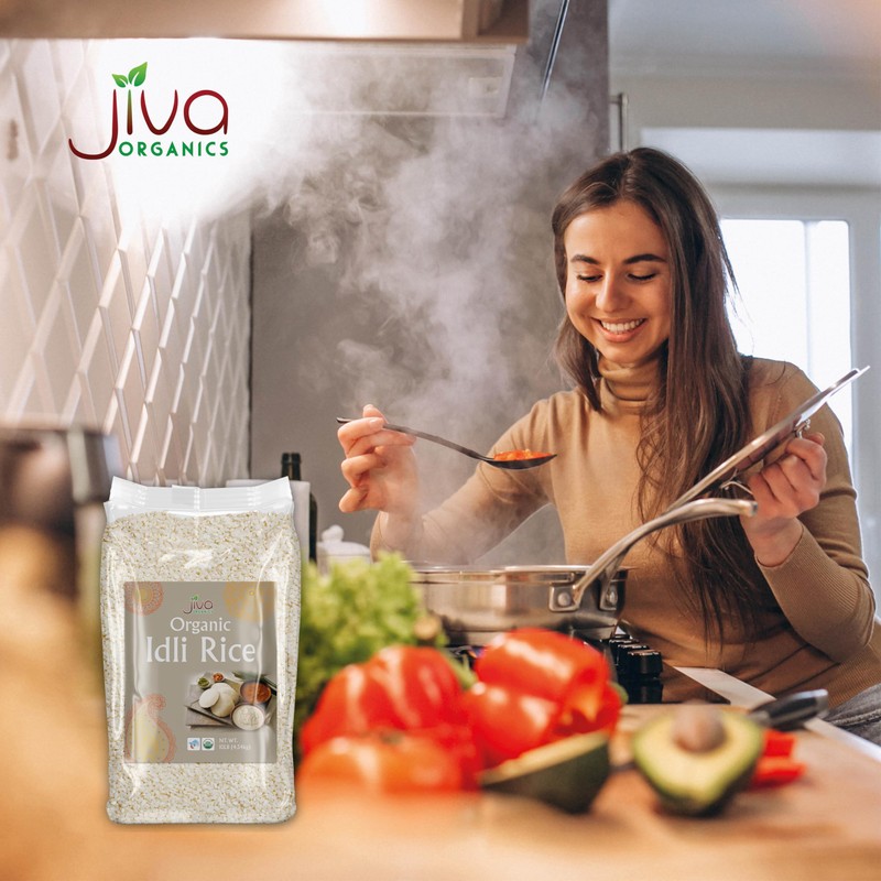 Jiva Organic Idli Rice 10 Pound Bag - Non-GMO, USDA