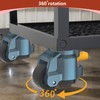 Leveling Casters with Upgraded Ratchet Handle Design,360 Degree Swivel Castor