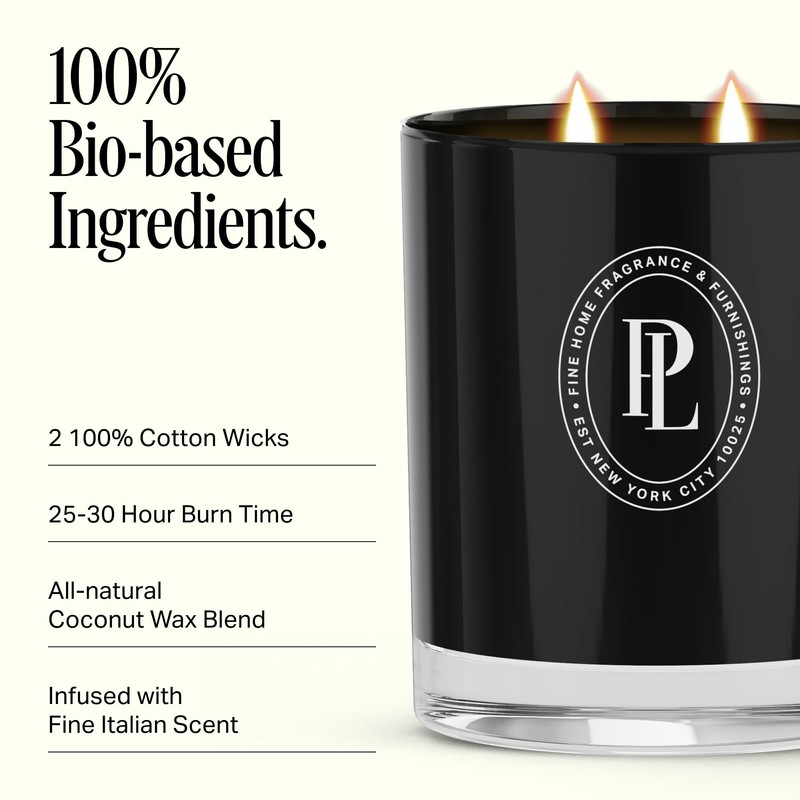 Preston Lane Luxury 2-Wick Scented Candle, Highrise, 7.5 oz Hand-Poured