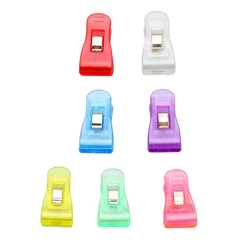 100 Pcs Plastic Clip Colorful Clear Clothespins Photos Crafts Memos
