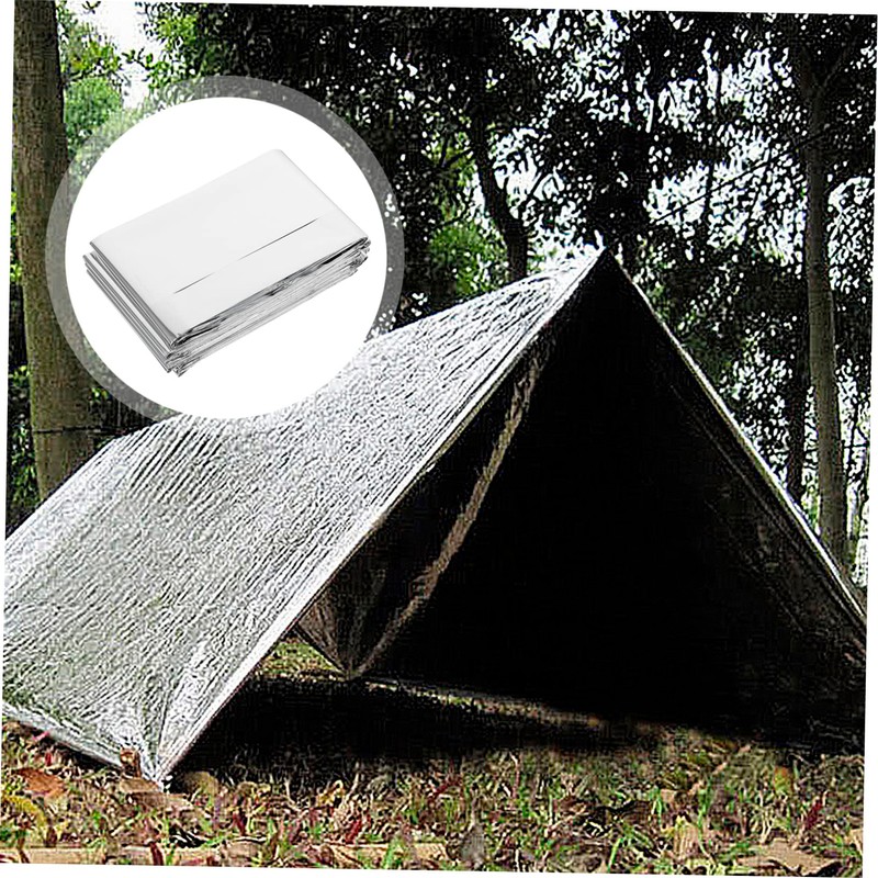 Gatuida 1pc Double Sided Foil Rescuing Blanket Thermal Insulation Emergency