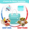 TuErCao Preppy Lunch Box for Women Aesthetic Insulated Lunch Bag