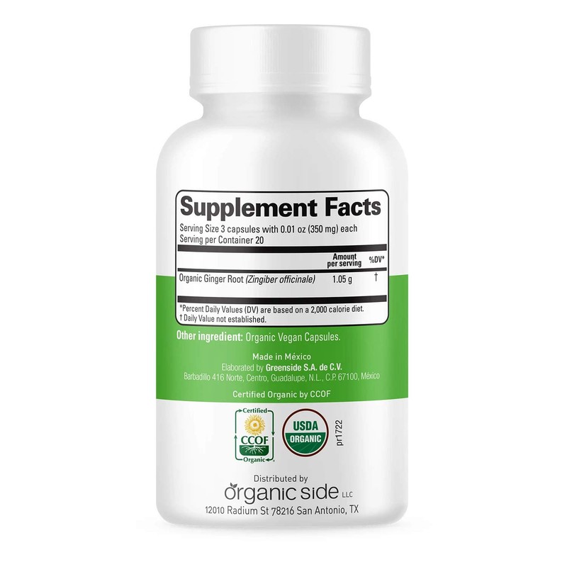OS Organic Side | Organic Ginger Capsules | Digestive Health
