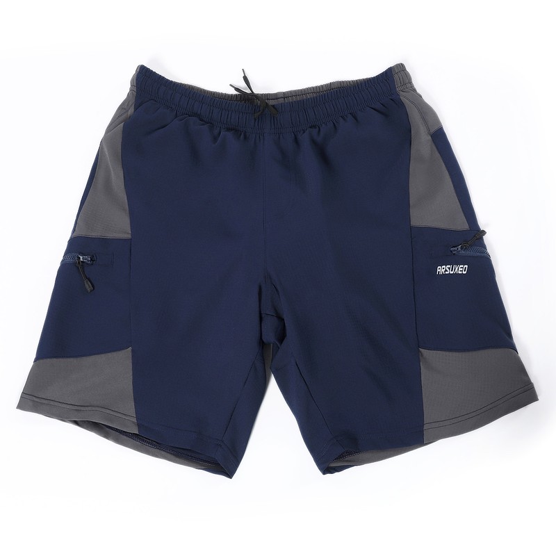 2 In 1 Padded Bike Shorts with Pockets Men Breathable