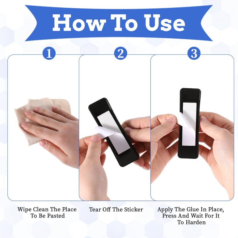 simarro 4PCS Self-Stick Drawer Handle, Push Pull Helper Black Screen