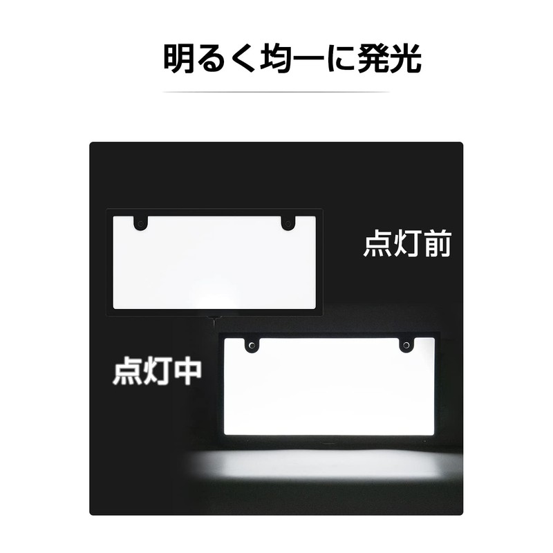 Illuminated LED License Plate POOPEE Full Surface Light Ultra High