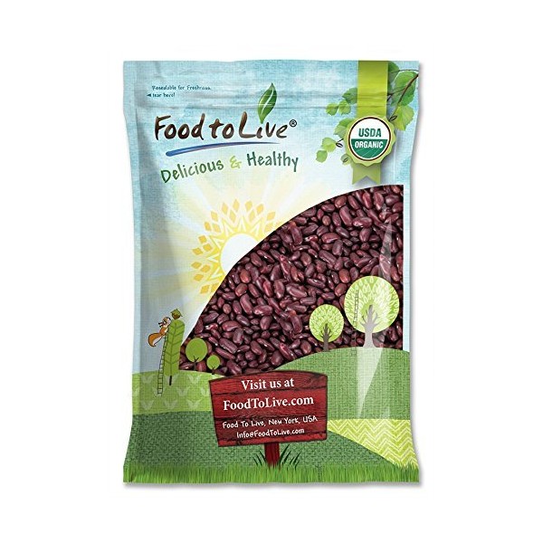 Organic Dark Red Kidney Beans, 15 Pounds - Non-GMO, Kosher, Raw, Sproutable, Vegan