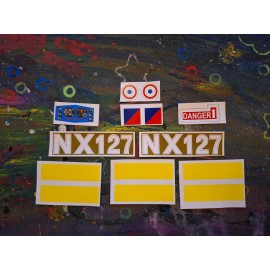 Hasbro Action Man Helicopter Reproduction weatherproof  Stickers