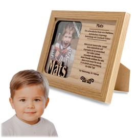MATS Photo Frame with Name and Name Meaning. Photo Frame Standing and Hanging. Portrait. Original Gift for Any Occasion