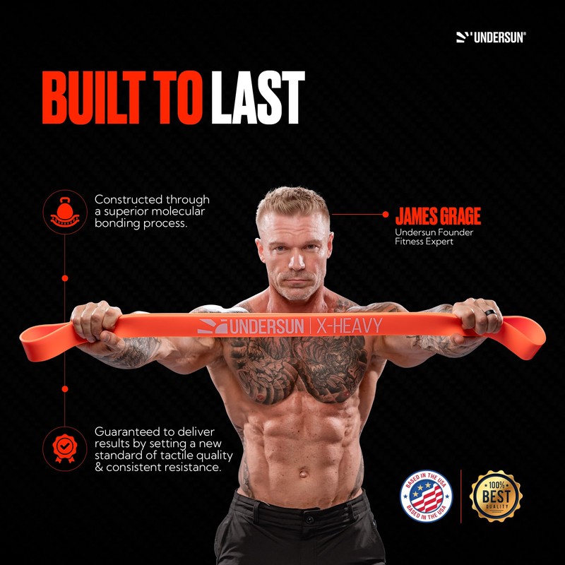 Undersun Resistance Band for Working Out | 40-80 lbs (Heavy)