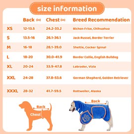 SlowTon Dog Bathrobe - Super Absorbent Pet Drying Towel, Bath Robes for After Bath Shower Swim Wet Walk for Puppies