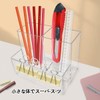 winova Acrylic Pen Holder, Transparent, 3 Tier Compartment, Pen Stand,