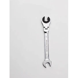 FLZOSPER 24mm Metric Fix Tubing Wrench，Flex-Head Gear Wrench, Ratcheting Fix Combination Wrench Spanner