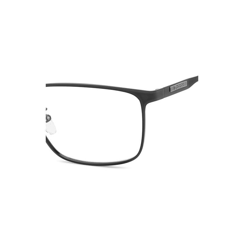 POLAROID Model PLD D494/G Men's Rectangular Metal Eyeglass Frame (Includes