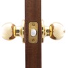 Door Knob, Indoor Grip Ball (Ball Shape, Keyed, Polished Brass)