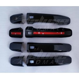 CCI Aftermarket Parts BLACK Door Handle Covers FOR 2019-23 Chevy Silverado GMC Sierra WITH 4x Smartkey