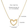 Collares para Mujer Chapado en Oro 18K, Collar de Corazón,