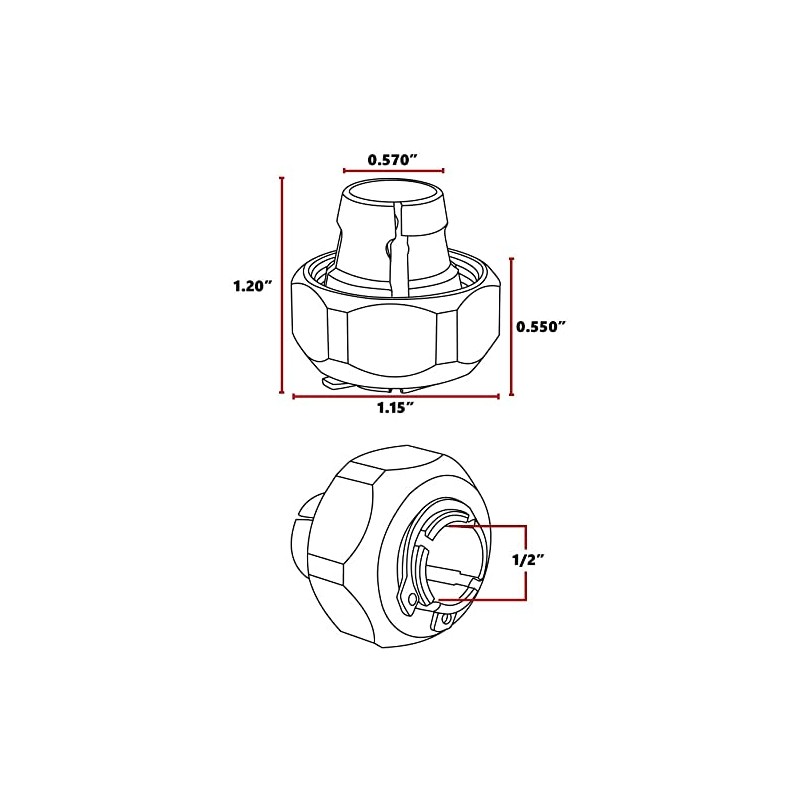 HAKATOP 42950 1/2" Collet Router Replaces for Porter Cable 1/2"