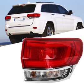 Huray Right Outer Tail Light for Jeep Grand Cherokee 2014-2021 Passenger Side Tail lamp Assembly Replacement Taillight Accessory (Laredo/Limited/Overland/Summit)