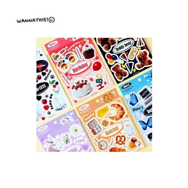 Other WANNATHIS Object Deco Sticker 1ea, Type:04 Rabbit