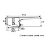 RXXR Single Faucet Handle Compatible with 35mm Tap Cartridge (Cartridge