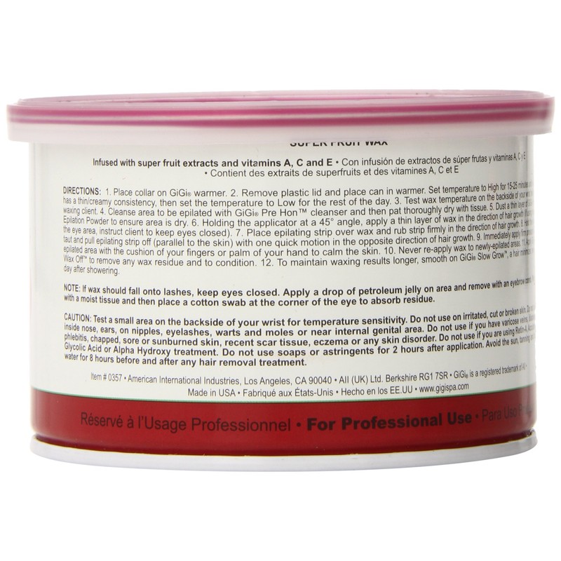 Gigi Super Fruit Wax, Cranberry Plus Pomegranate, 14 Ounce
