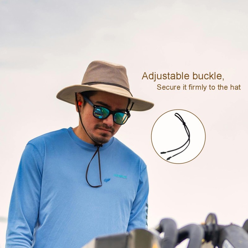 GAQWOK Hat Strap 2PCS, Adjustable with Clips, Very Suitable for