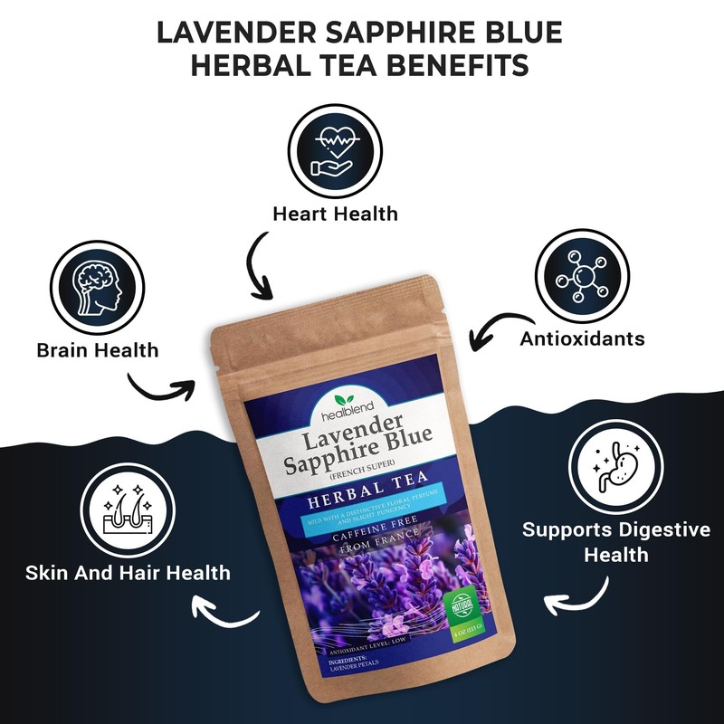 Organic Lavender Sapphire Blue Herbal Tea - Natural Rich Source