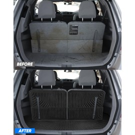 JakeParts Cargo Liner for Toyota Highlander 2008-2013,Non-Slip All Weather Rear Trunk Mat Black,for Toyota Highlander Accessories 2008 2009 2010 2011 2012 2013(Not Fit Hybrid)