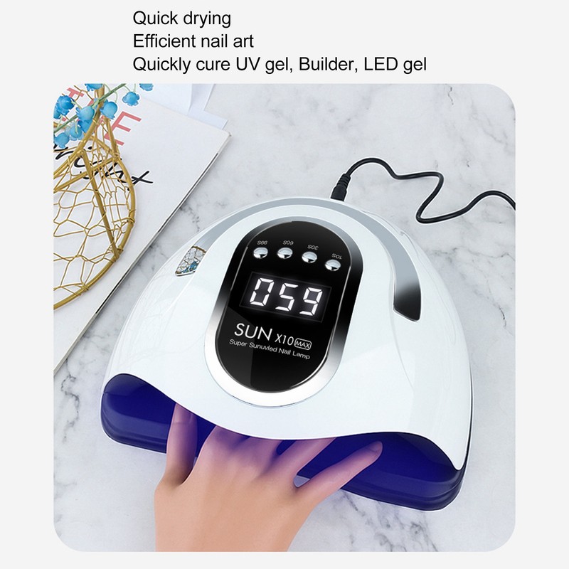 LED Nail Lamp 4 Timers Handheld with Removable Bottom Plate