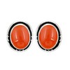 Carnelian Stud Earrings: Red Stone, Women's